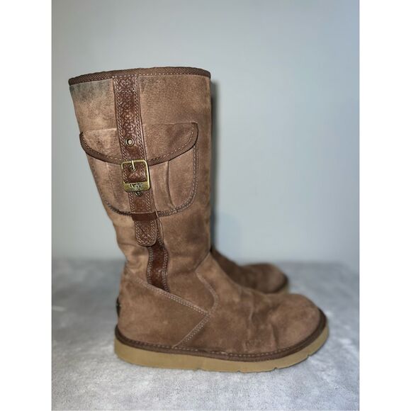 UGG Shoes - Ugg Boots Cargo Pocket Espresso Brown Real Shearling W10